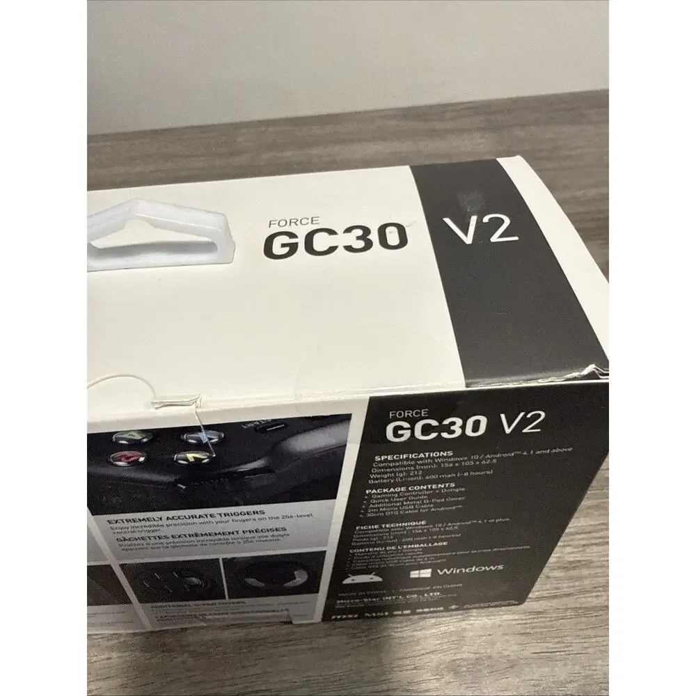 MSI Force GC30V2 Wireless Gaming Controller, Dual Vibration Motors, Dual Connect